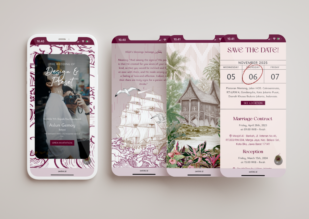 our wedding link preset Motion Bugis Pinishi